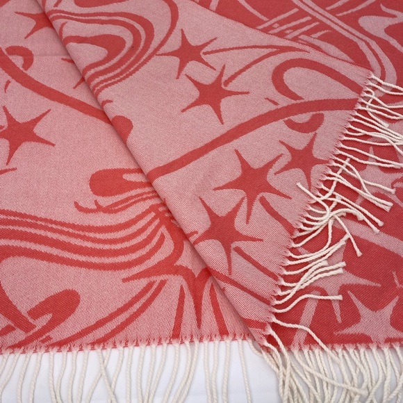 Liberty London lanthe Star Coral X-Large Scarf - Picture 8 of 9